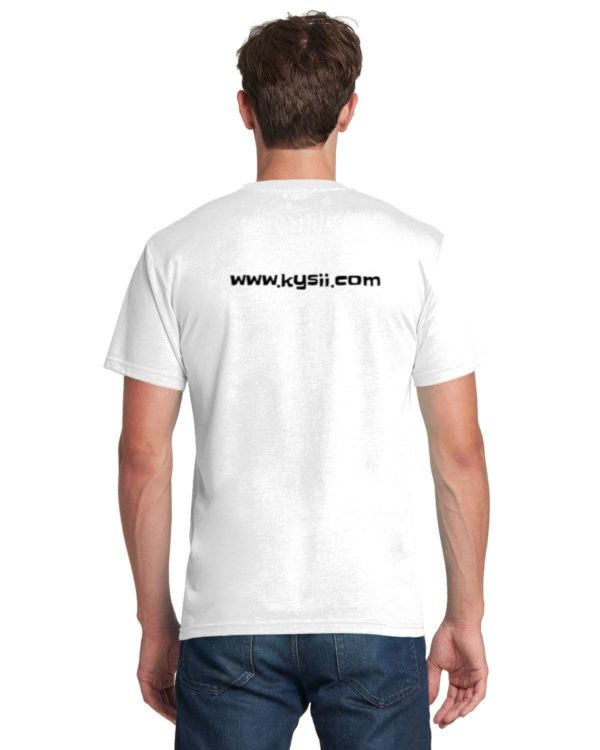 Kickin' It With Kysii White Next Level Men's Triblend Crew | 6010 - Image 2