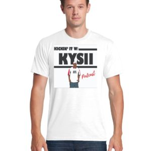 Kickin' It With Kysii White Next Level Men's Triblend Crew | 6010
