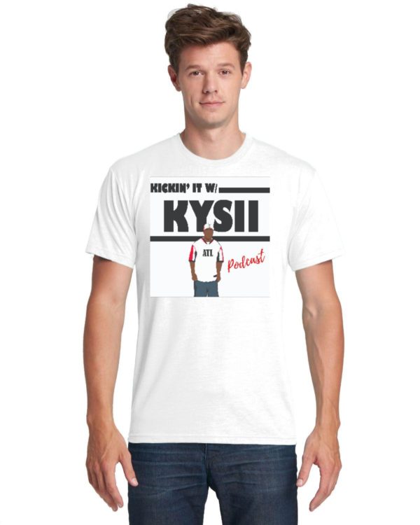 Kickin' It With Kysii White Next Level Men's Triblend Crew | 6010