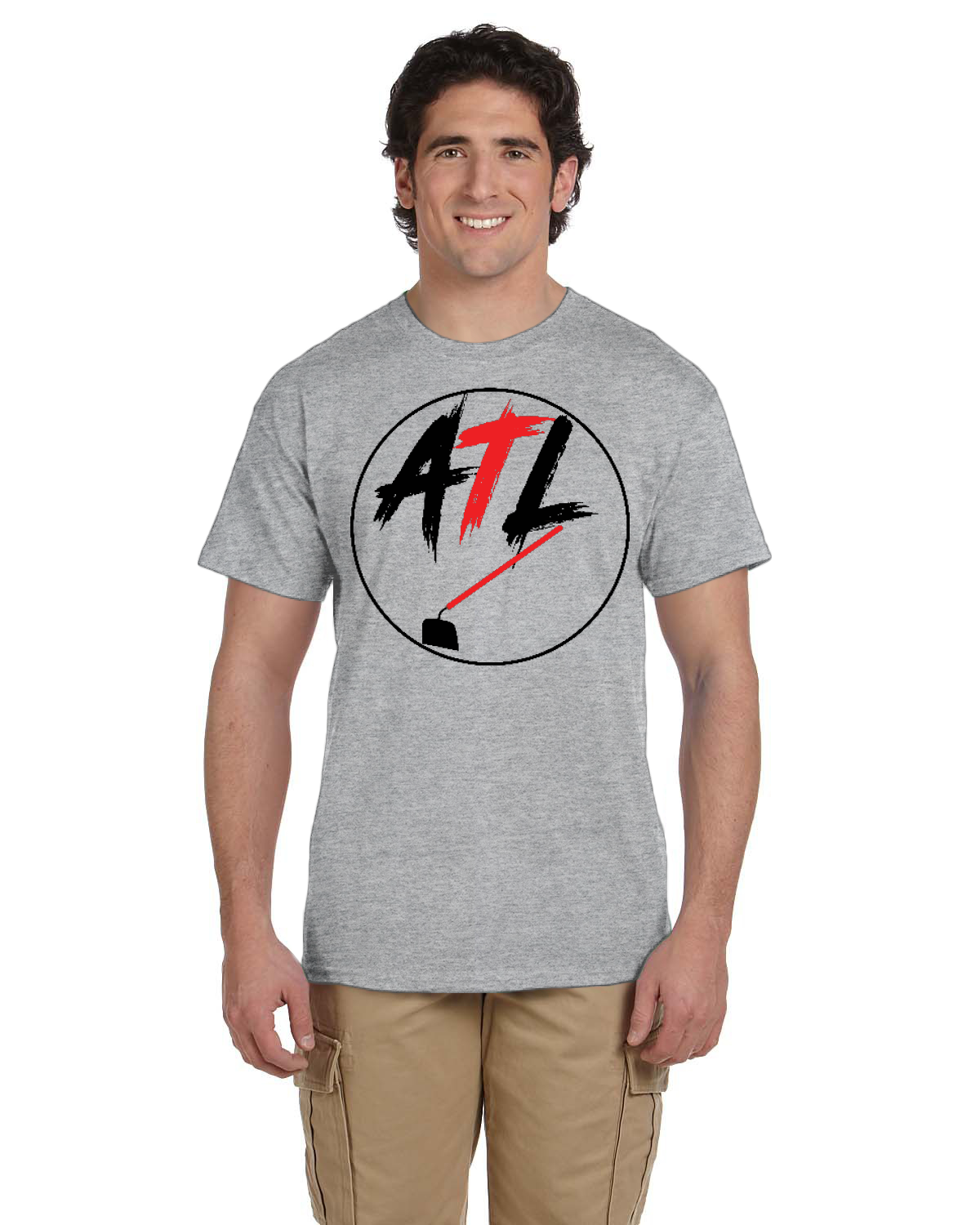 ATL Hoe! Red and Black Fruit of the Loom Adult 8.3 oz./lin. yd. HD Cotton T-Shirt | 3931 - Image 3