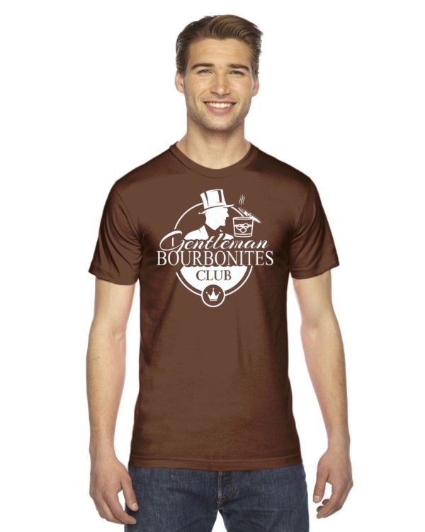 Gentleman Bourbon Dark American Apparel Unisex Fine Jersey Short-Sleeve T-Shirt | 2001W - Image 3
