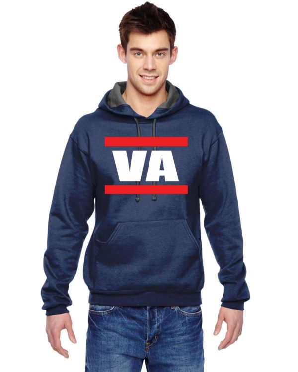 VA Red Stripe - Fruit of the Loom Adult 12 oz./lin. yd. SofSpun Hooded Sweatshirt | SF76R - Image 3