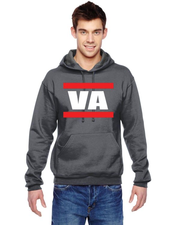 VA Red Stripe - Fruit of the Loom Adult 12 oz./lin. yd. SofSpun Hooded Sweatshirt | SF76R - Image 2