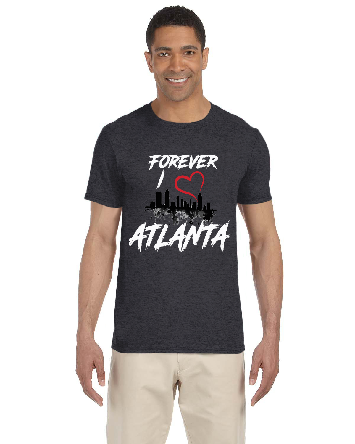 Forever I Love Atlanta T-Shirt Gildan Adult Softstyle 7.5 oz./lin. yd. T-Shirt | G640 - Image 2